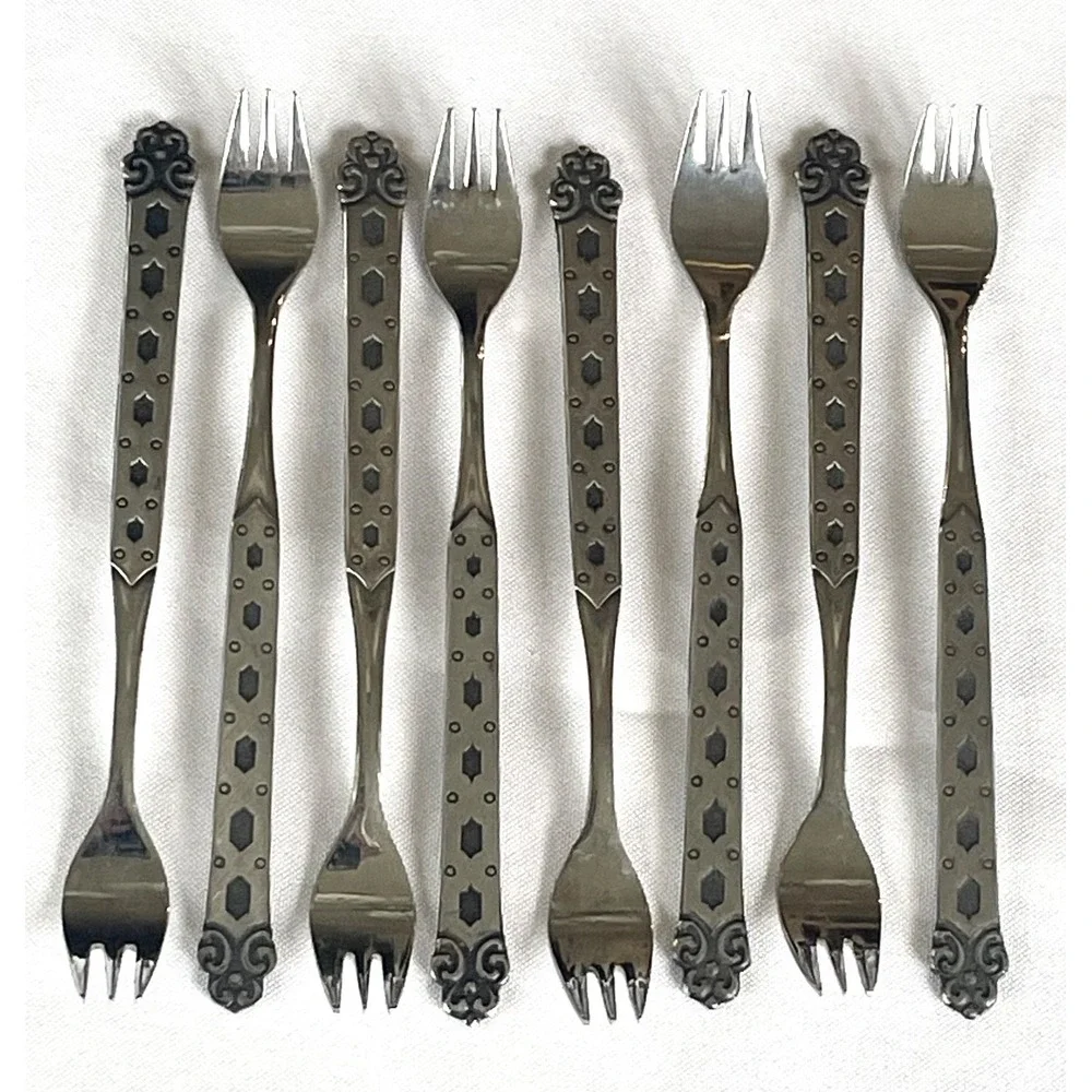 Oneida Northland San Francisco Stainless Flatware Set 59 Pc Japan Black